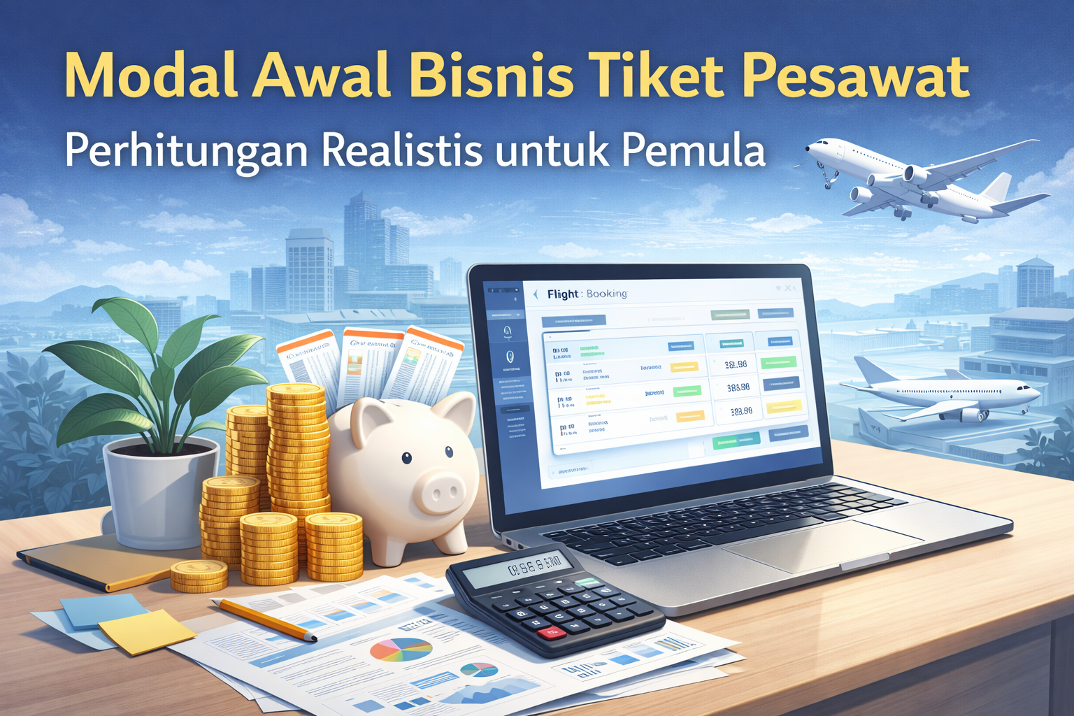 Modal Awal Bisnis Tiket Pesawat